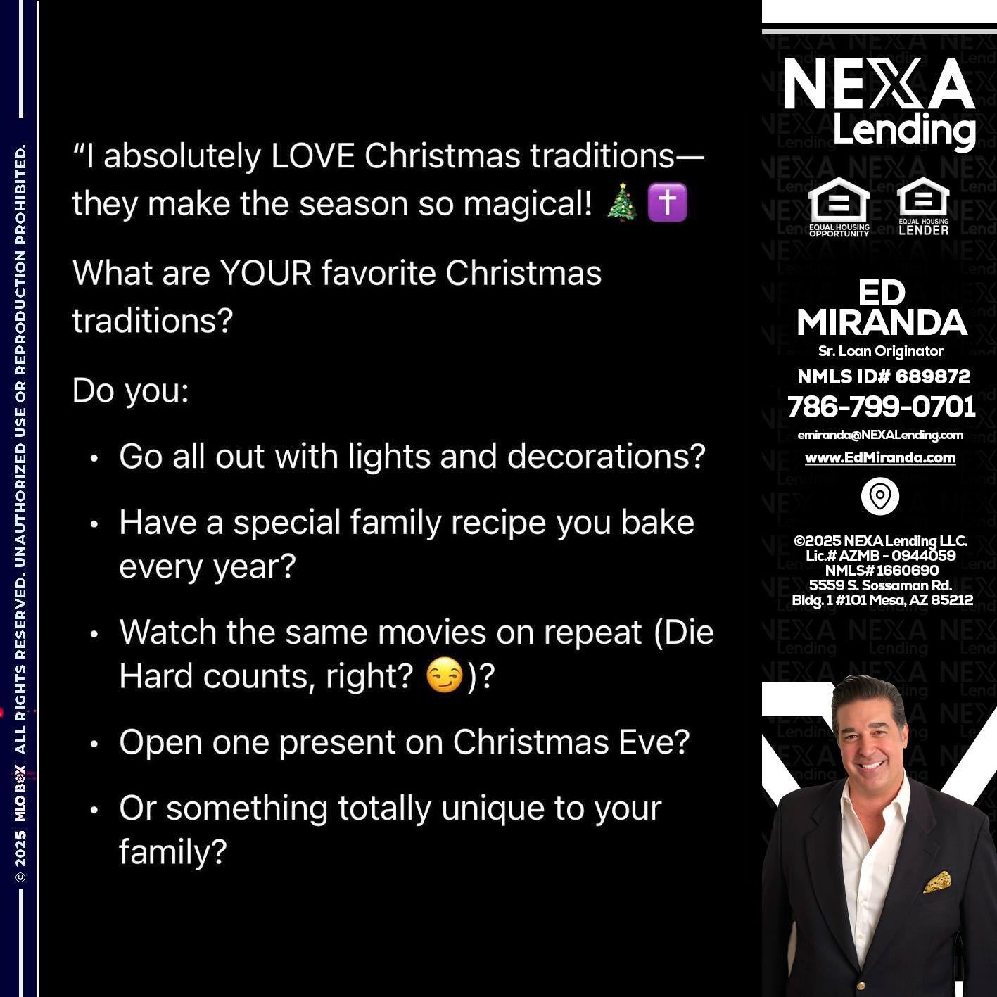 I love christmas - Ed Miranda -Senior Loan Originator