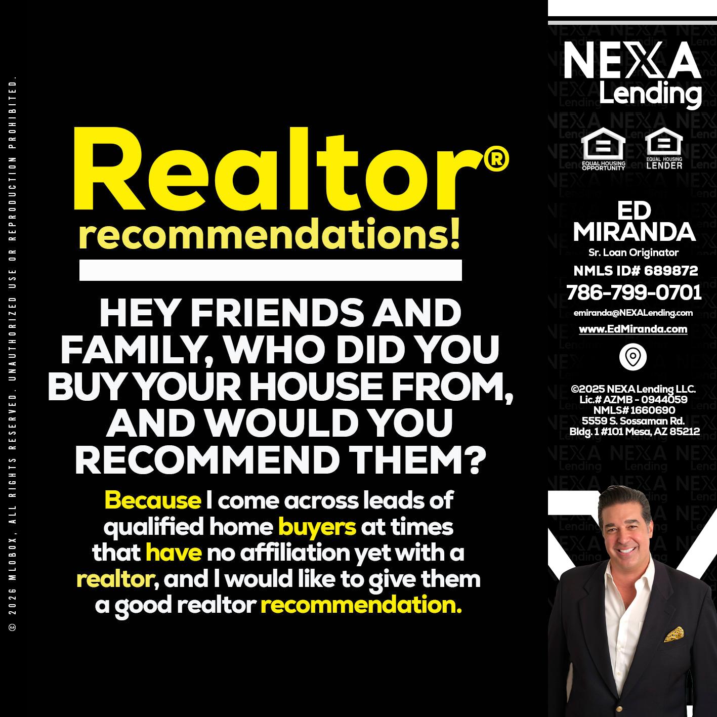REALTOR - Ed Miranda -Senior Loan Originator