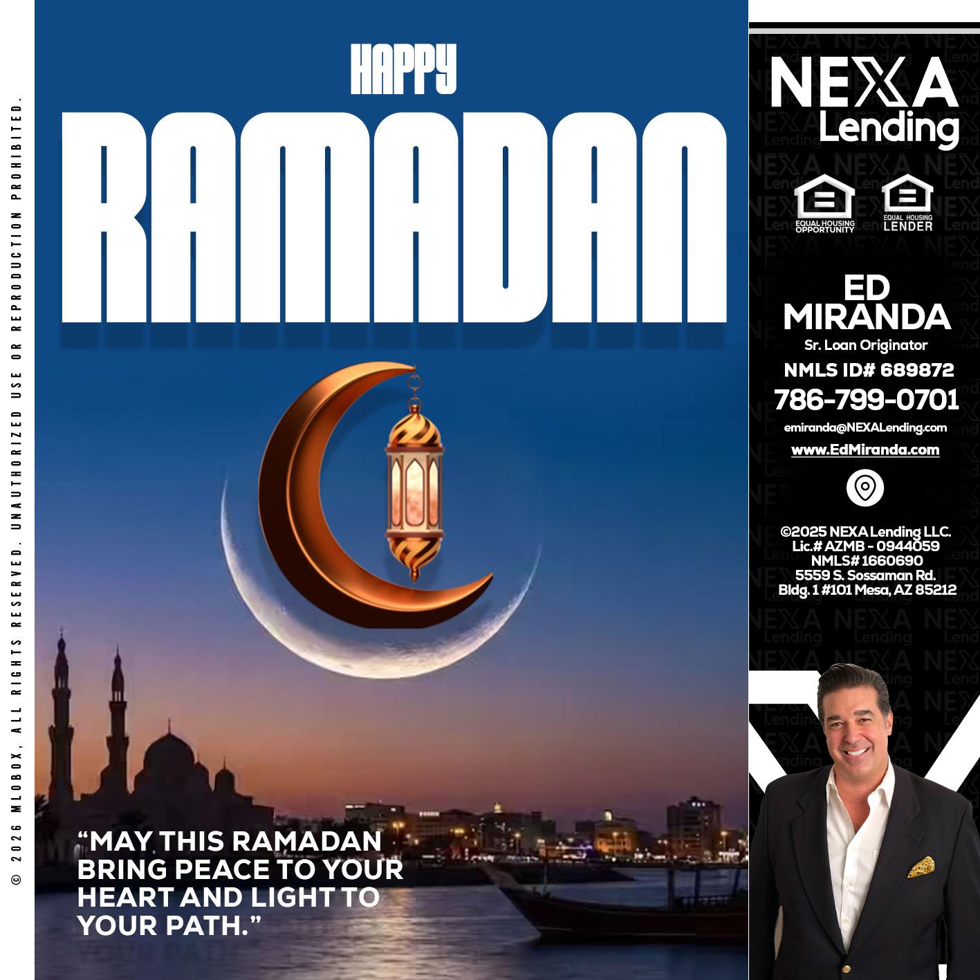 RAMADAN - Ed Miranda -Senior Loan Originator