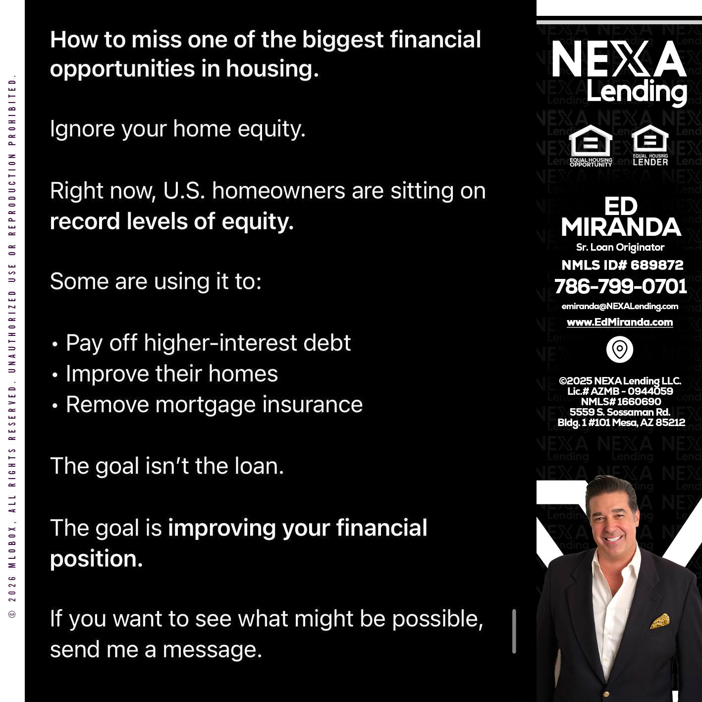 how to miss - Ed Miranda -Senior Loan Originator