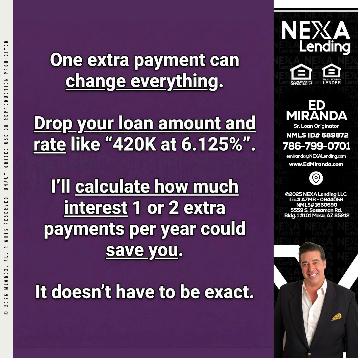 ONE EXTRA - Ed Miranda -Senior Loan Originator
