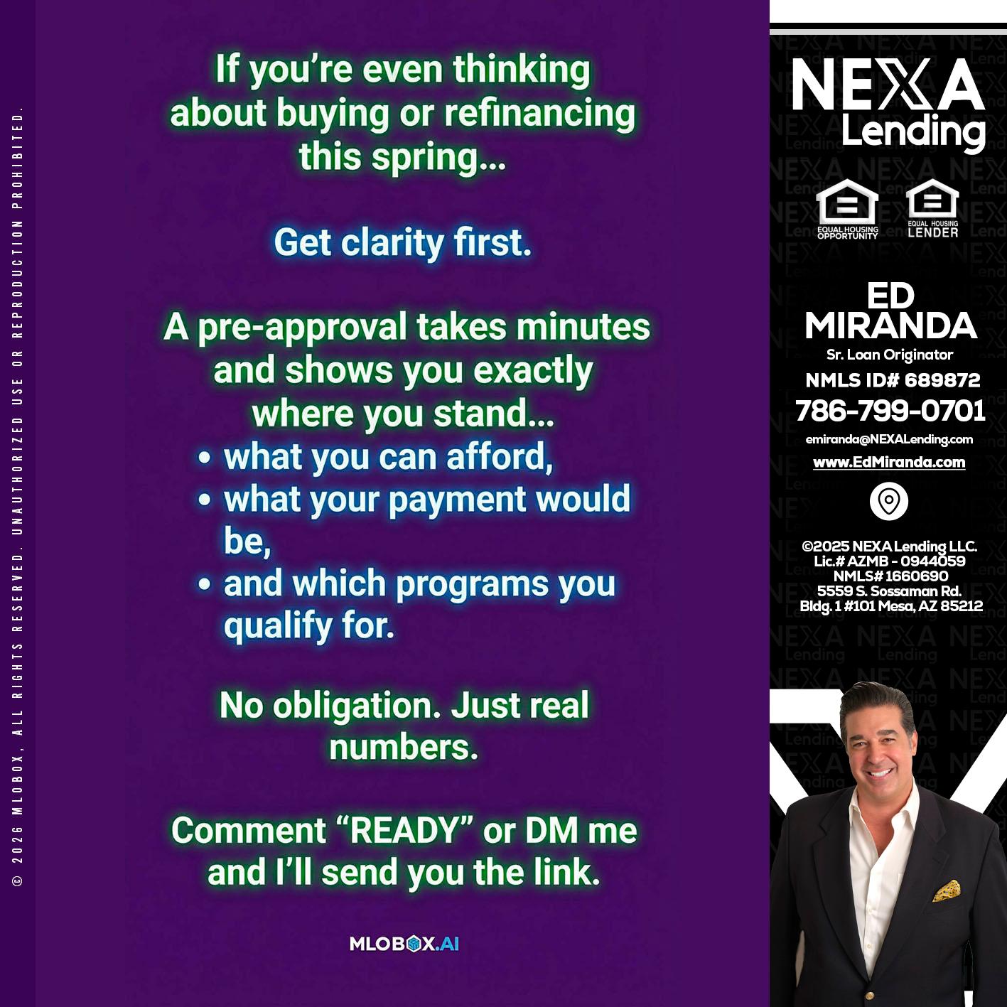 IF YOU THINKING - Ed Miranda -Senior Loan Originator