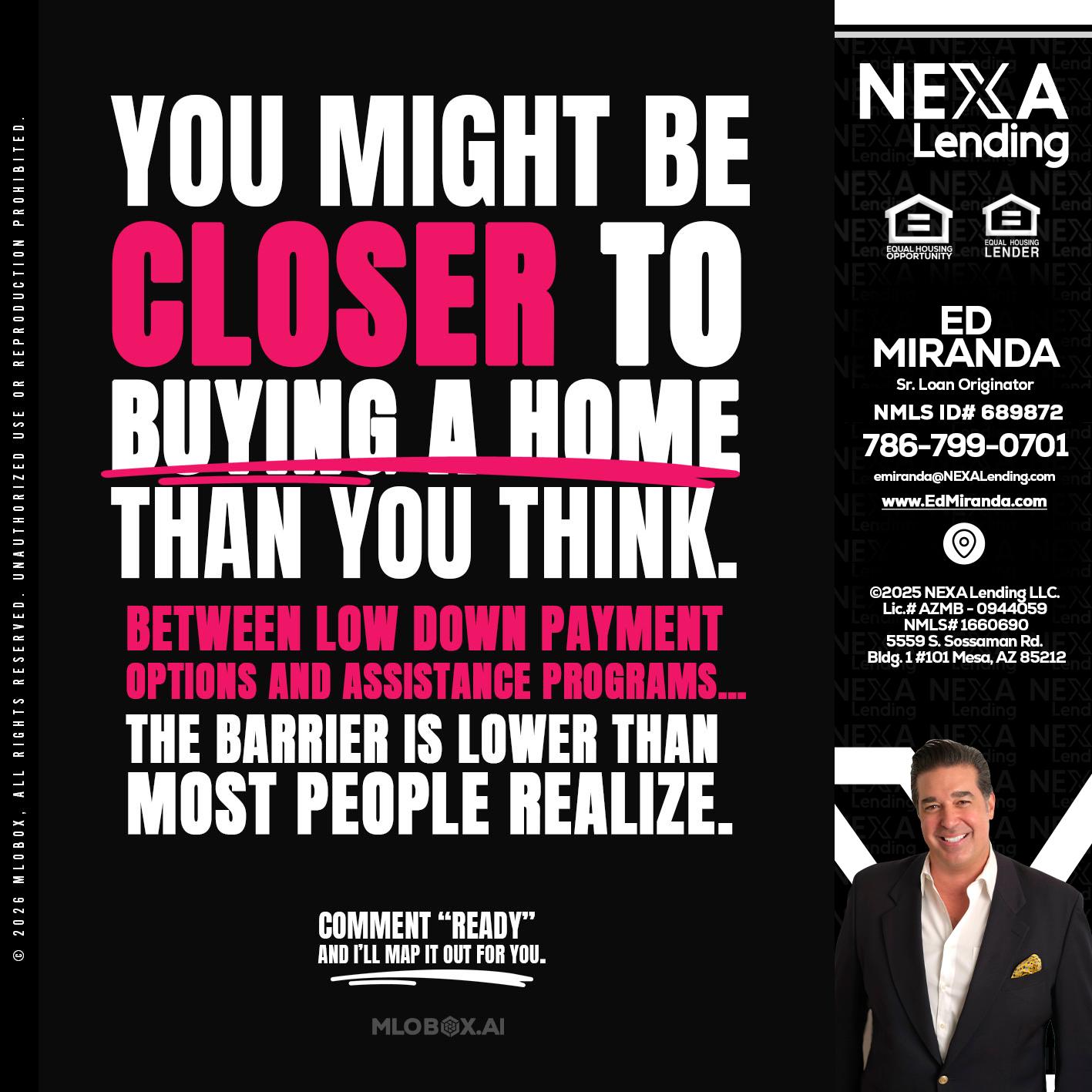 YOU MIGHT BE - Ed Miranda -Senior Loan Originator