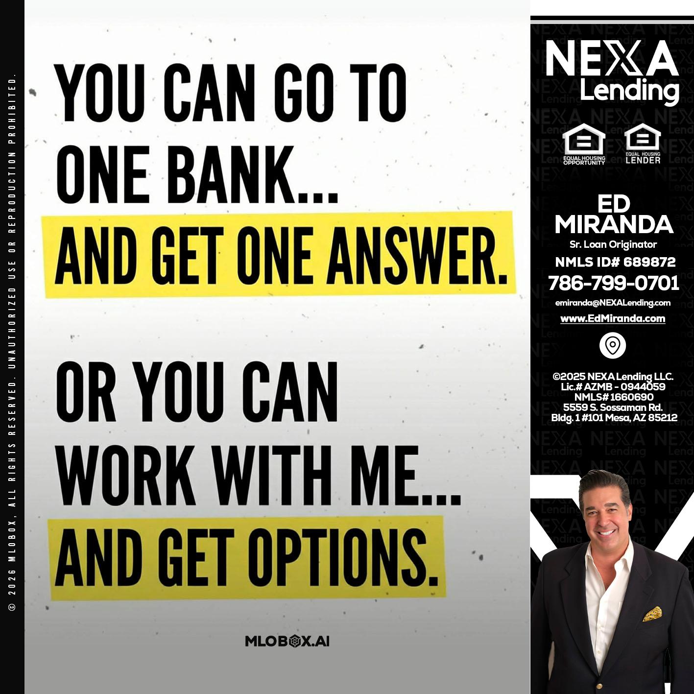 YOU CAN GO TO - Ed Miranda -Senior Loan Originator