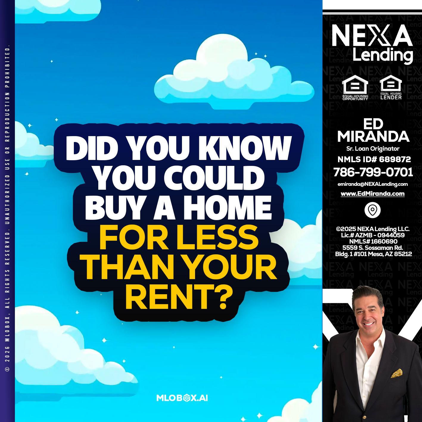 DID YOU KNOW - Ed Miranda -Senior Loan Originator