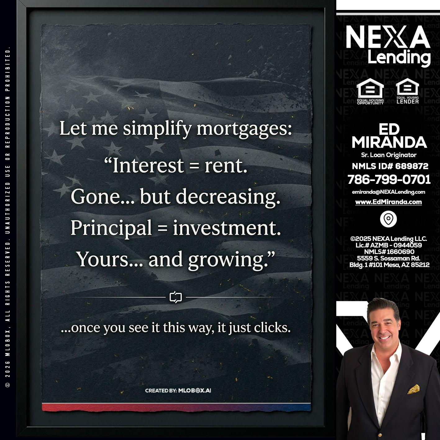 LET ME SIMPLIFY - Ed Miranda -Senior Loan Originator