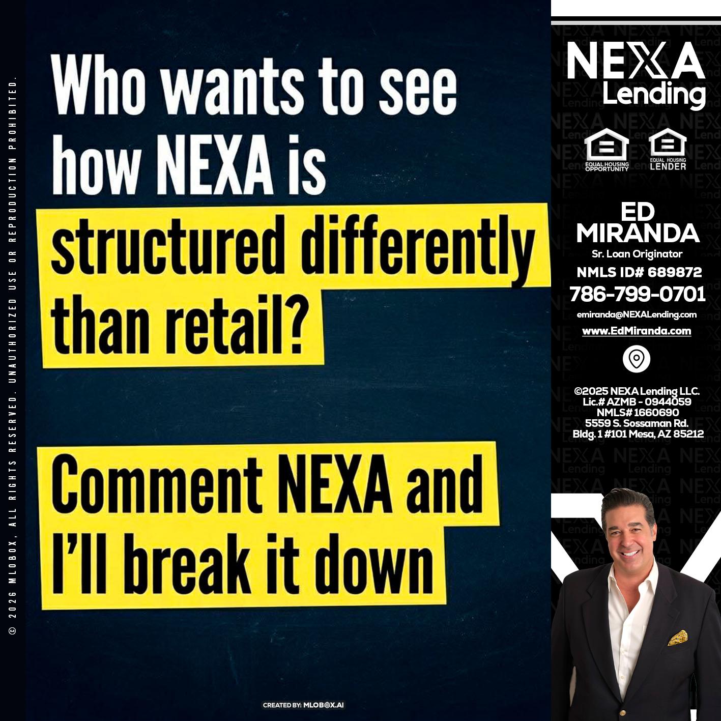 who want to see - Ed Miranda -Senior Loan Originator