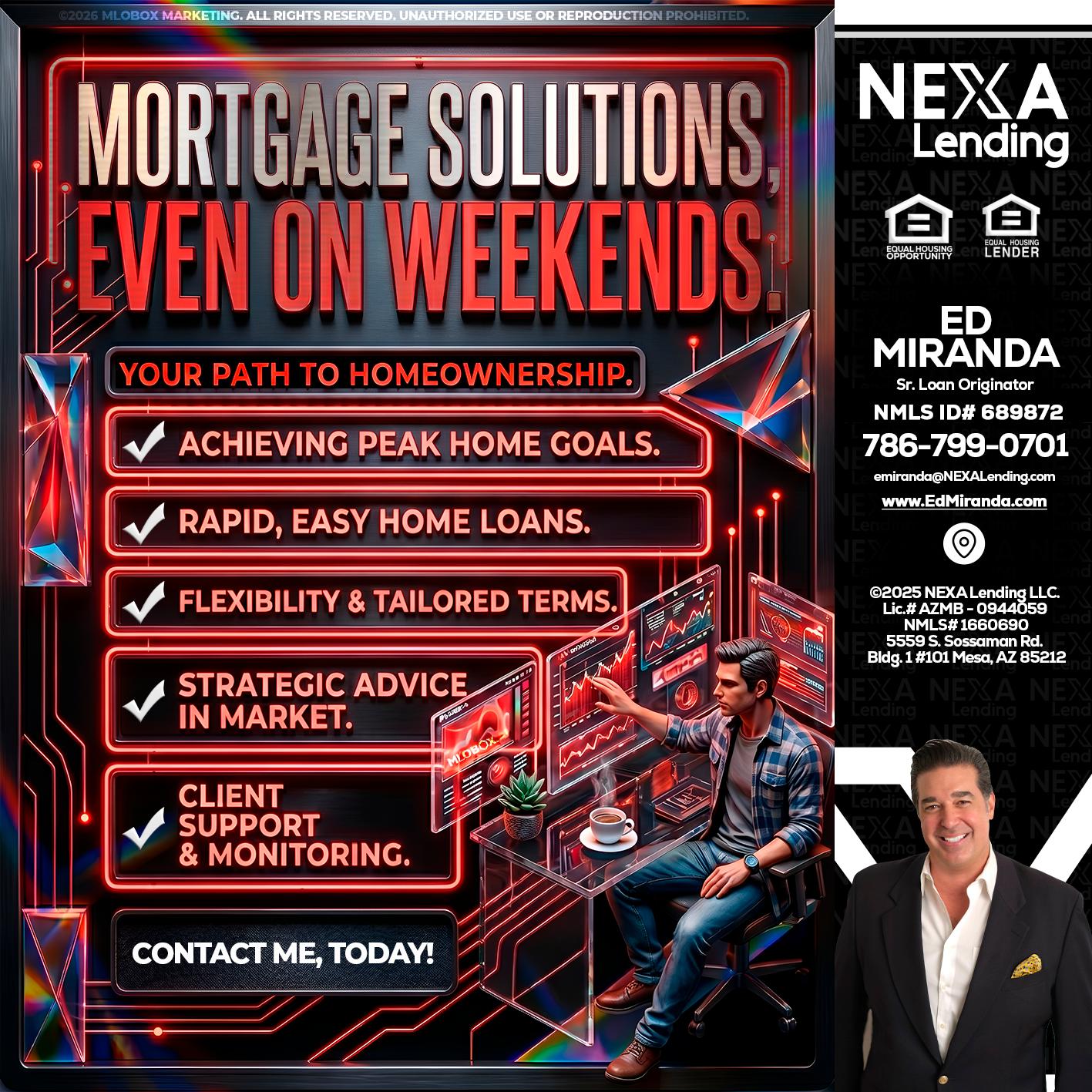 WEEKEND SOLUTIONS - Ed Miranda -Senior Loan Originator