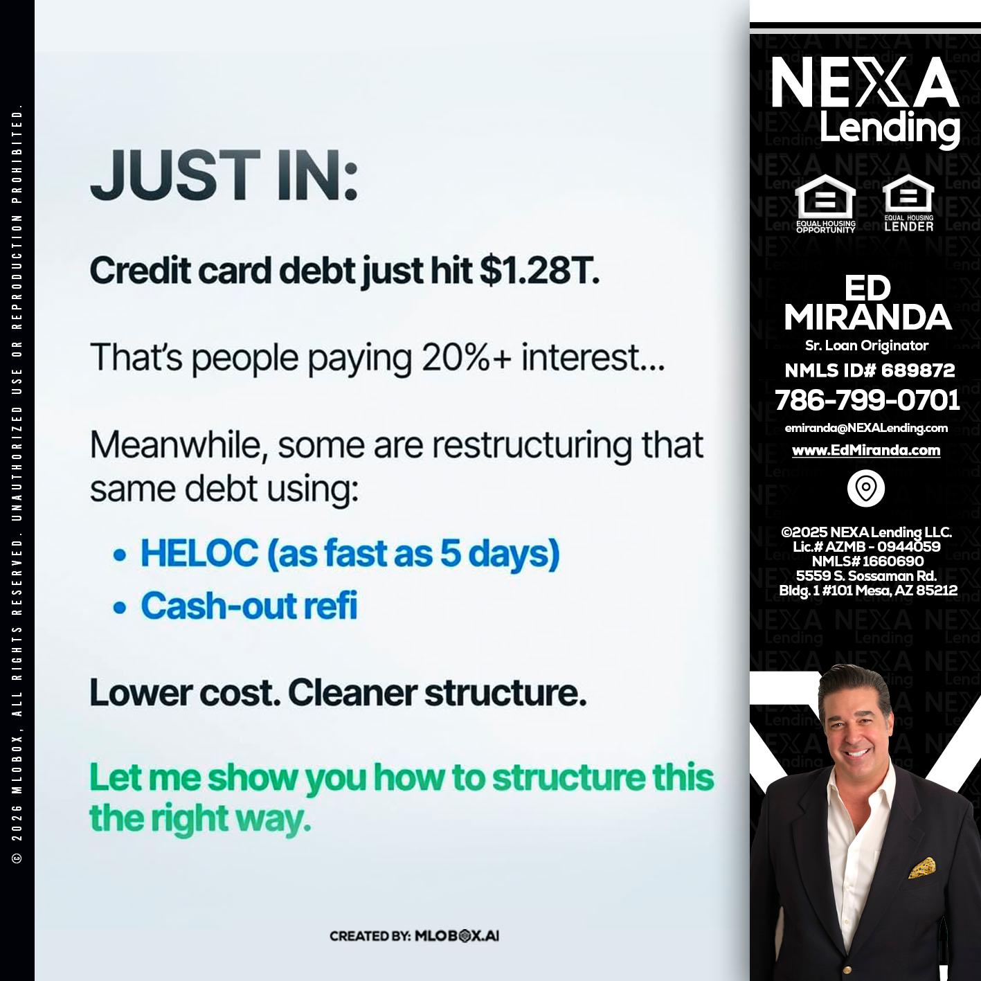 JUST IN - Ed Miranda -Senior Loan Originator