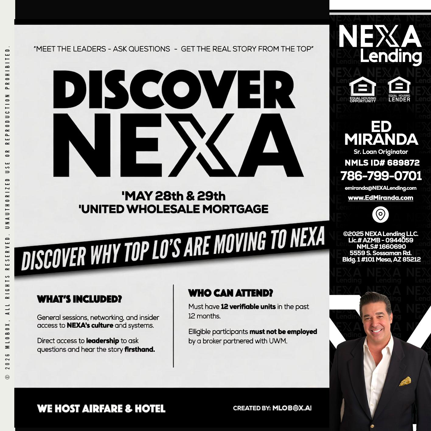 DISCOVER NEXA - Ed Miranda -Senior Loan Originator