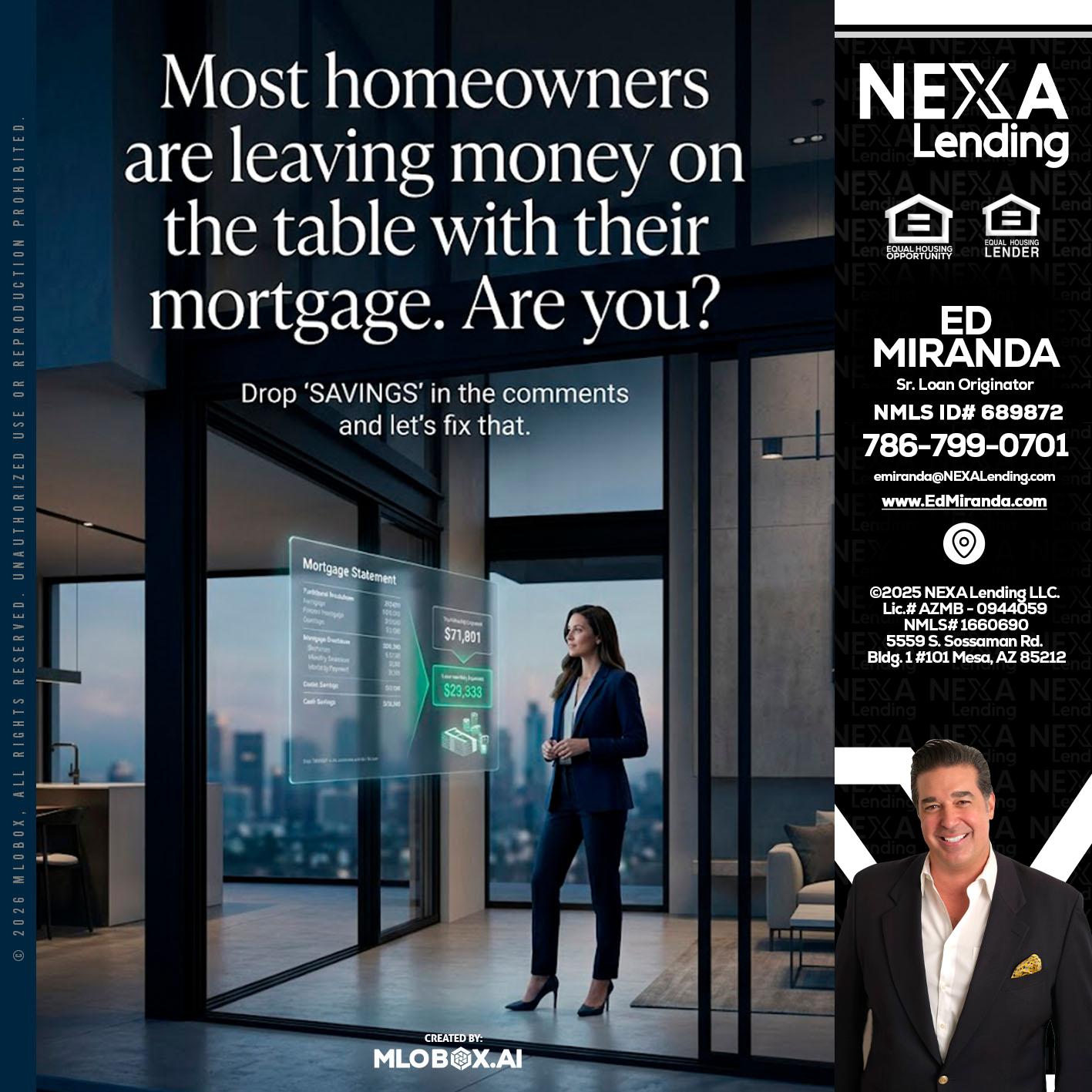 MOST OWNERS - Ed Miranda -Senior Loan Originator