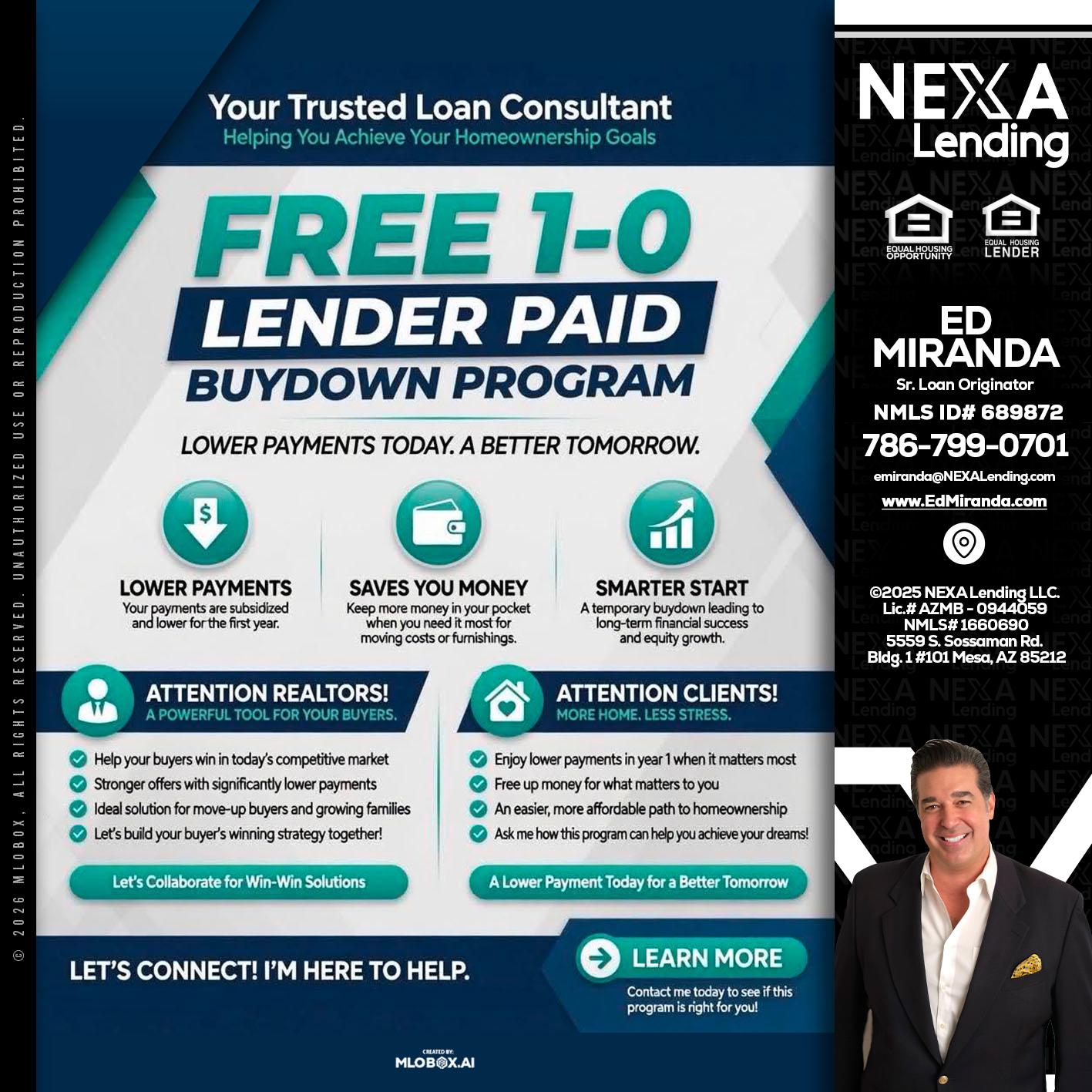 FREE 1-0 - Ed Miranda -Senior Loan Originator