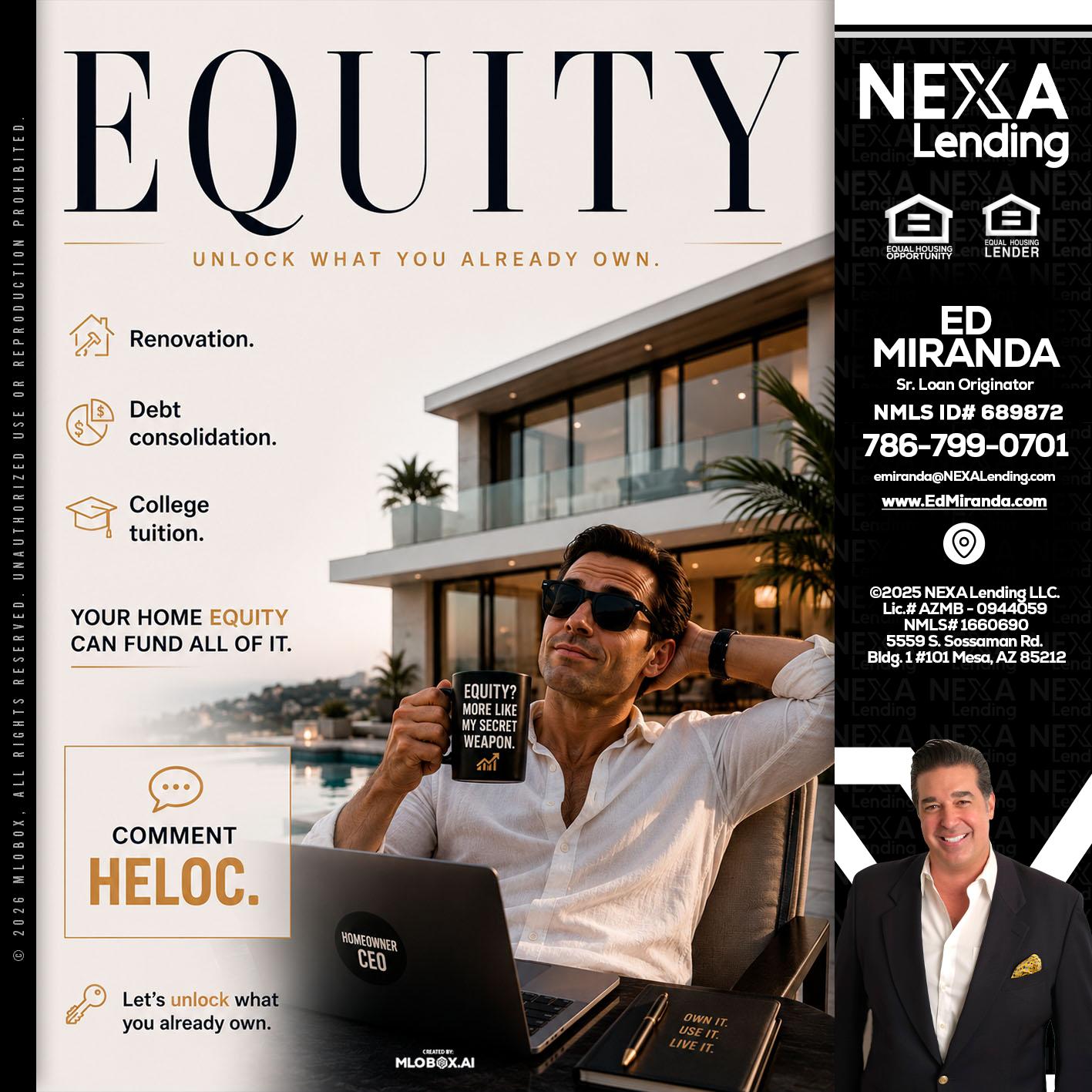 EQUITY - Ed Miranda -Senior Loan Originator