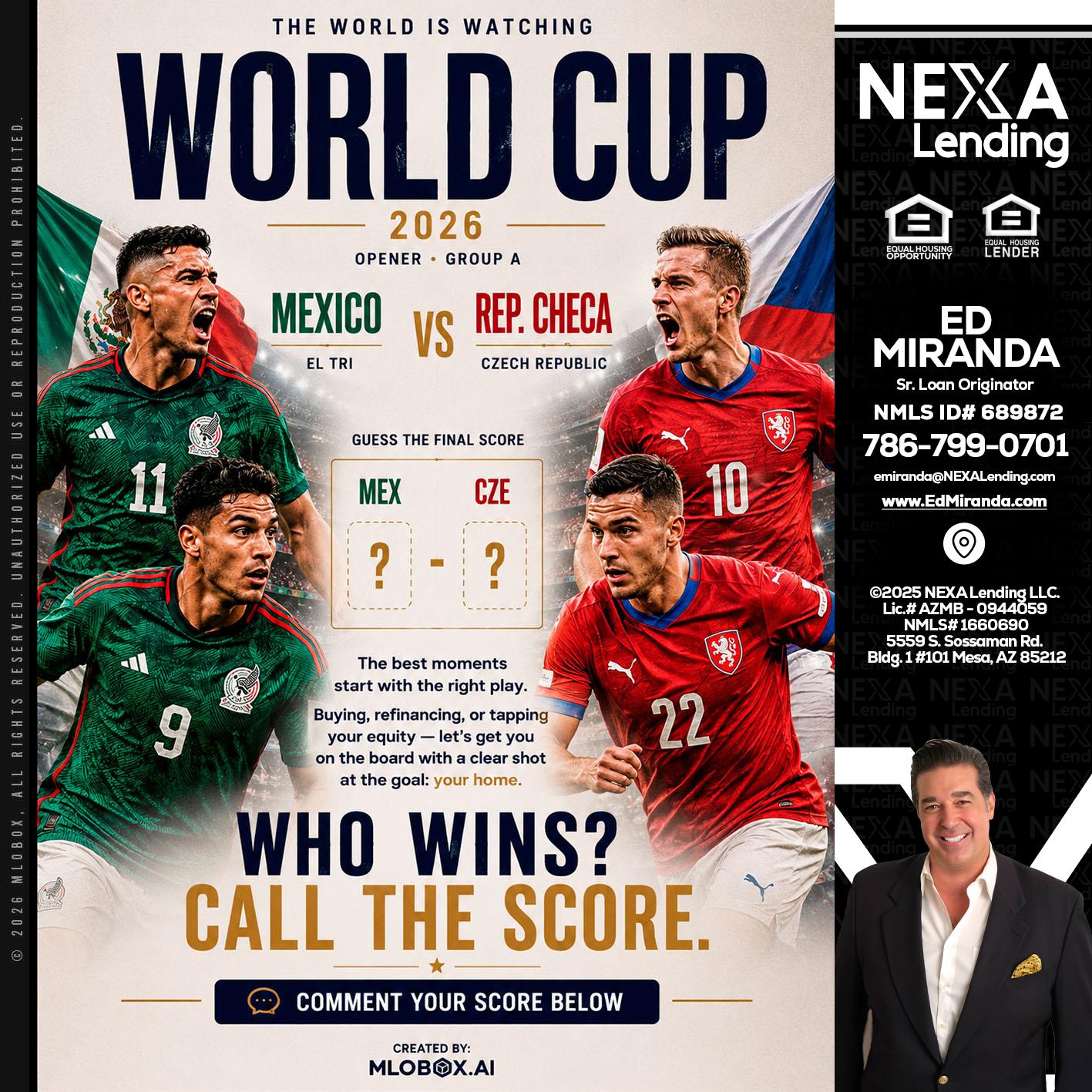 WORLD CUP 2026 - Ed Miranda -Senior Loan Originator