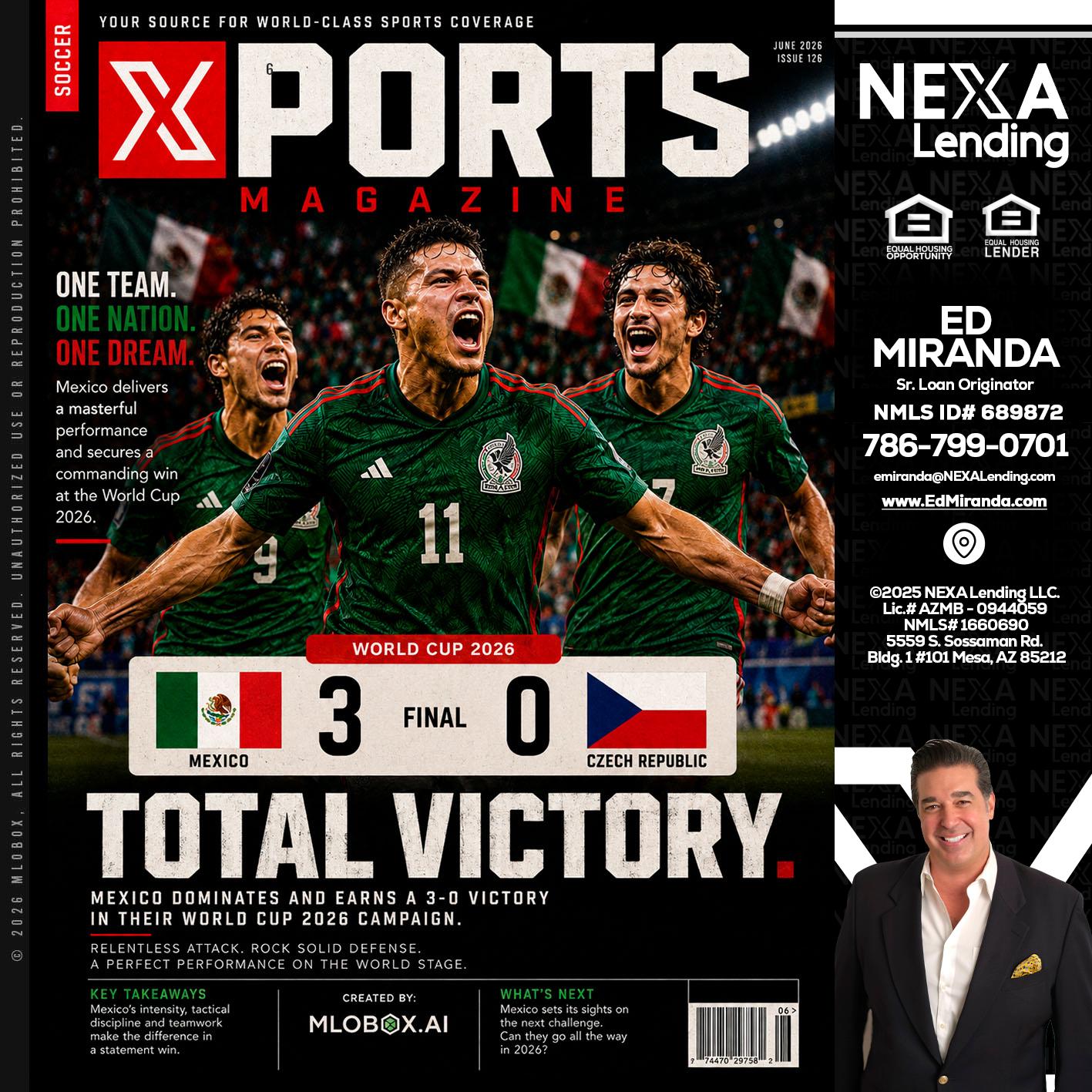 World Cup 2026 MEX 1-0 CZECH - Ed Miranda -Senior Loan Originator