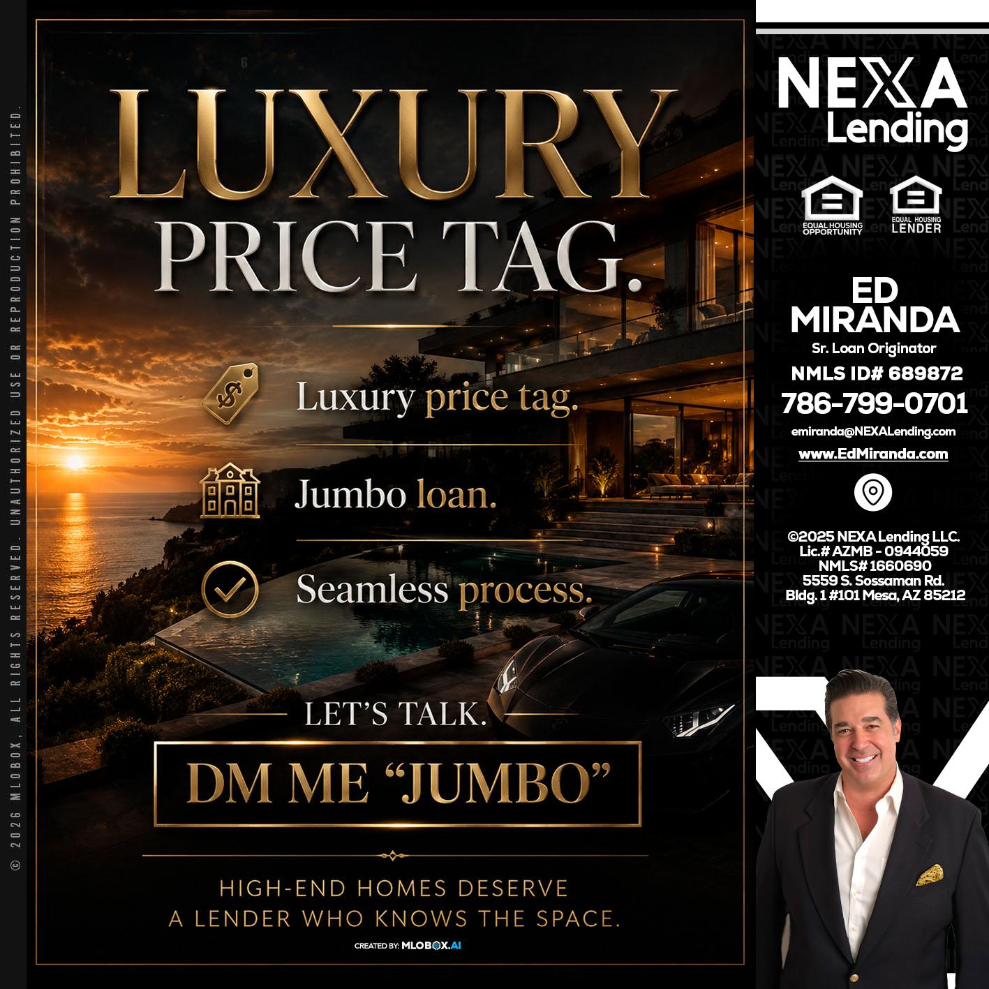 LUXURY PRICE - Ed Miranda -Senior Loan Originator