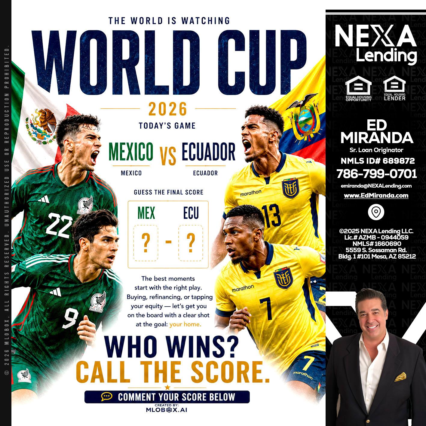 WORLD CUP 2026 - Ed Miranda -Senior Loan Originator