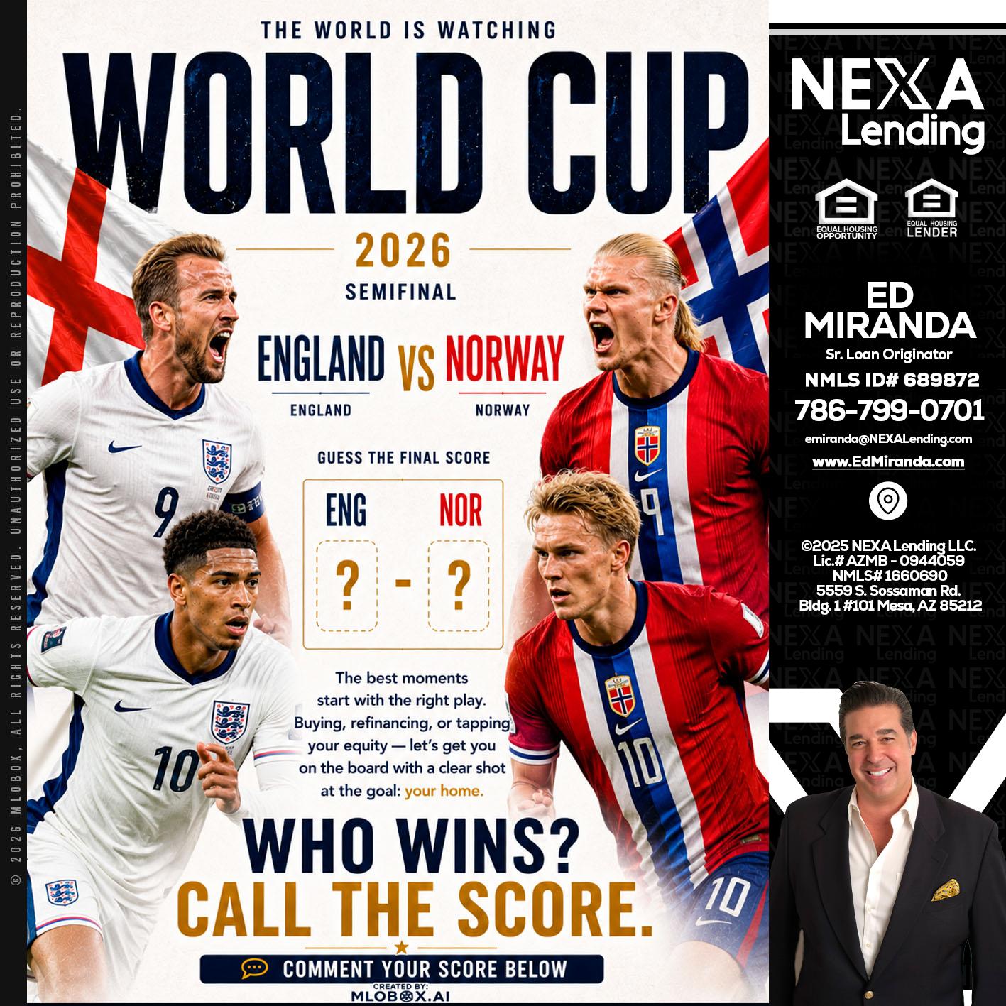 WORLD CUP 2026 - Ed Miranda -Senior Loan Originator
