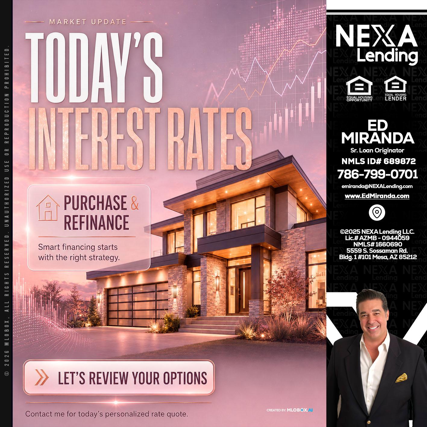 todays interest rates - Ed Miranda -Senior Loan Originator