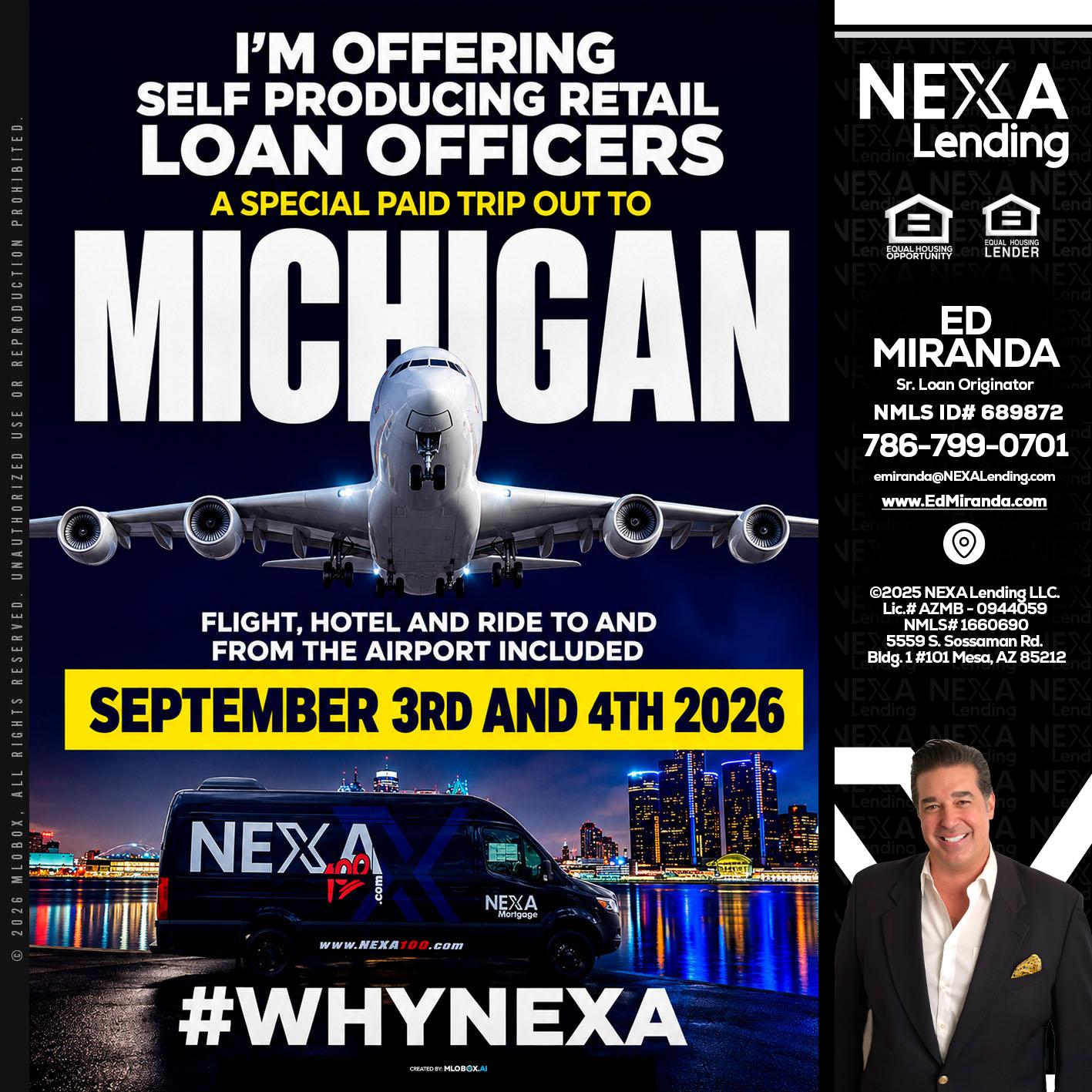 MICHIGAN - Ed Miranda -Senior Loan Originator