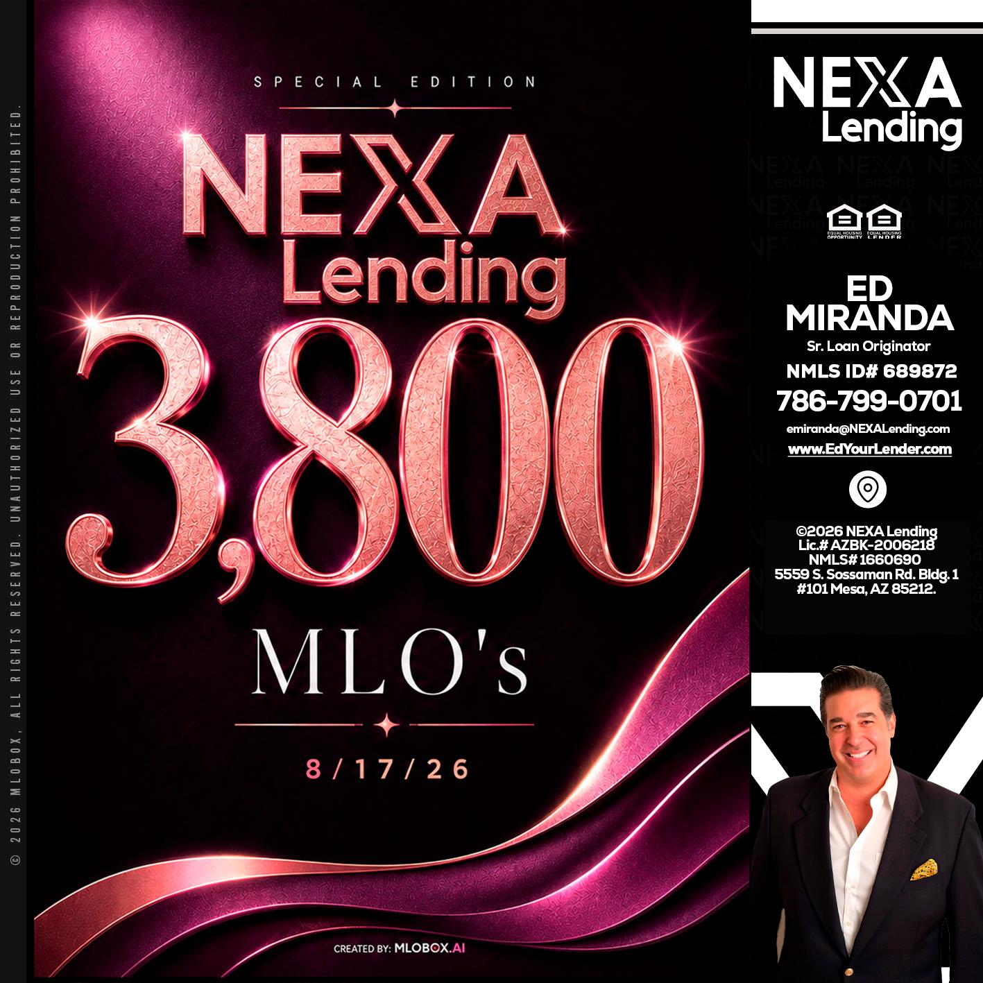 3800 MLOs - Ed Miranda -Senior Loan Originator