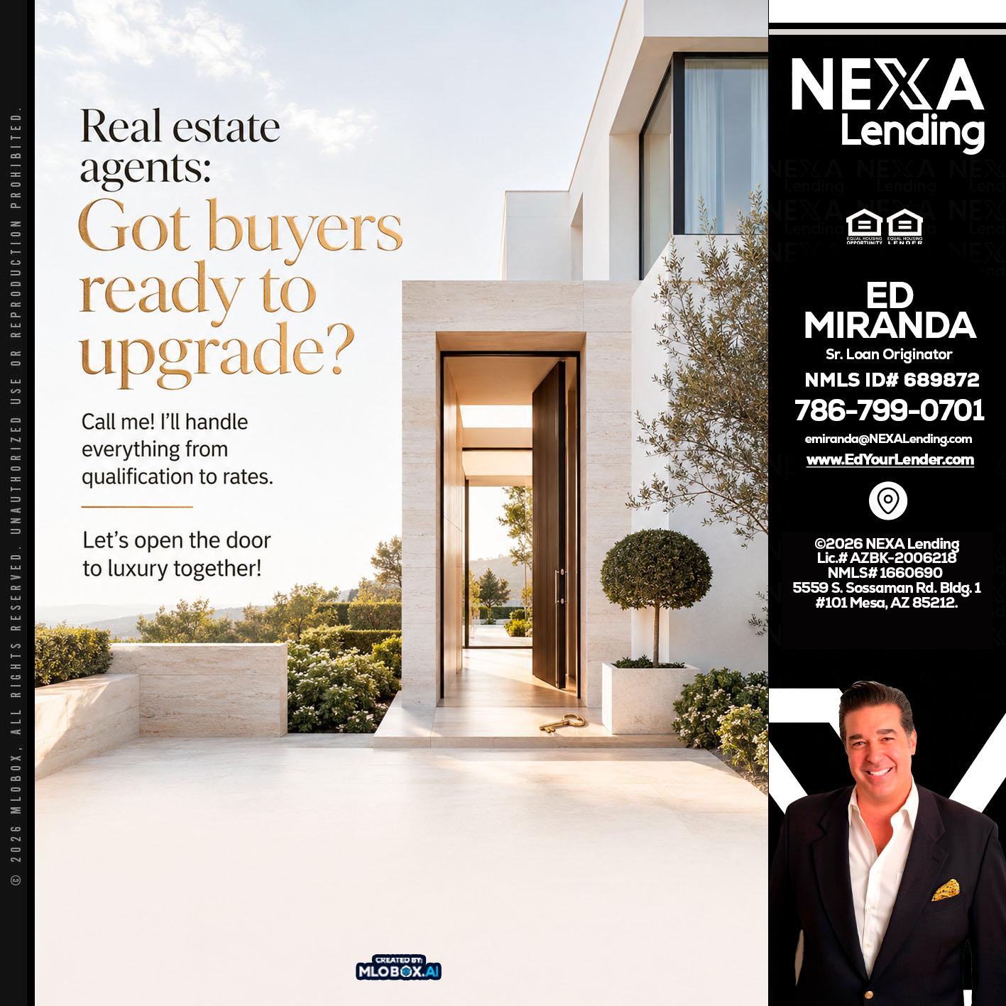 REAL ESTATE AGENTS - Ed Miranda -Senior Loan Originator