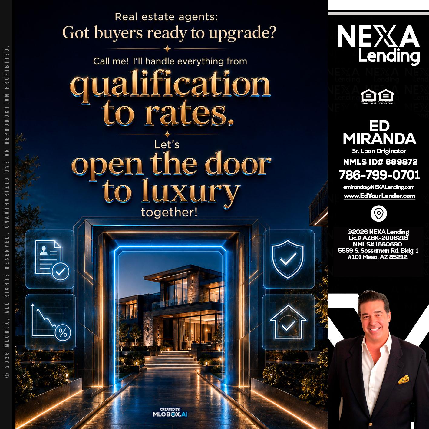 QUALIFICATION TO RATES - Ed Miranda -Senior Loan Originator