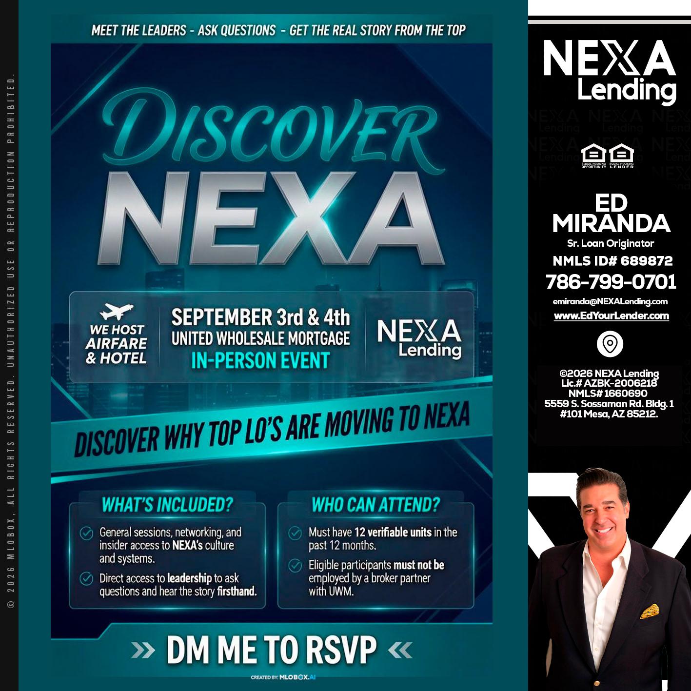 DISCOVER NEXA - Ed Miranda -Senior Loan Originator