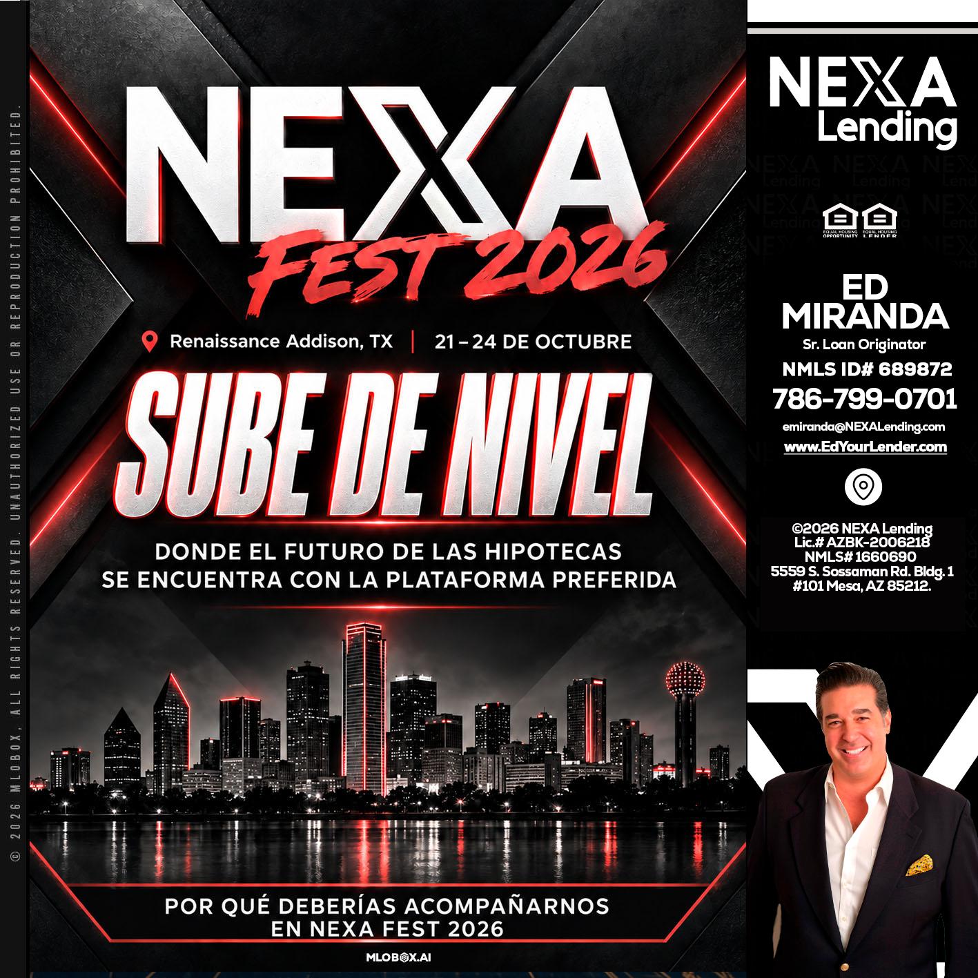 NEXA fest 2026 - Ed Miranda -Senior Loan Originator