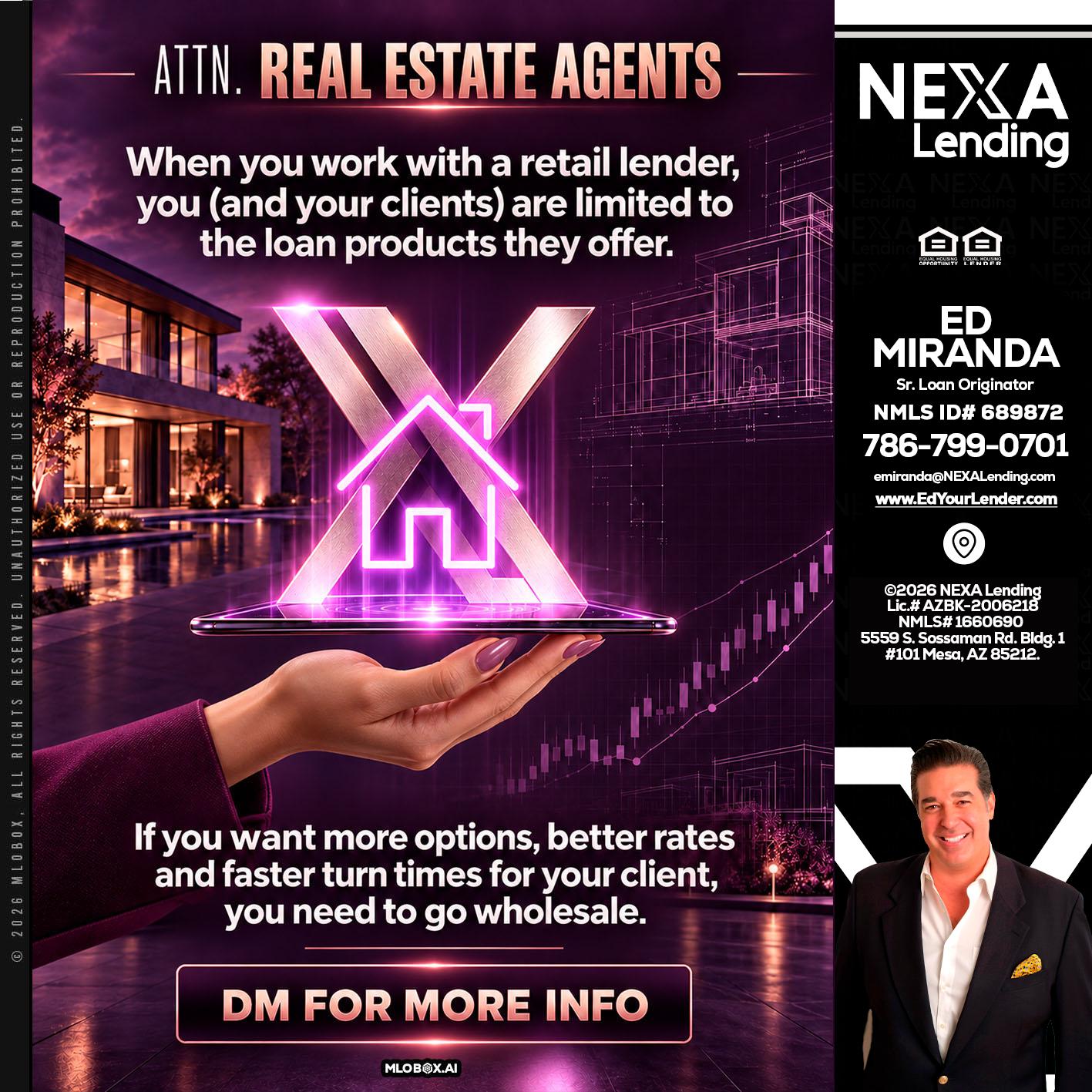 REAL ESTATE AGENTS - Ed Miranda -Senior Loan Originator