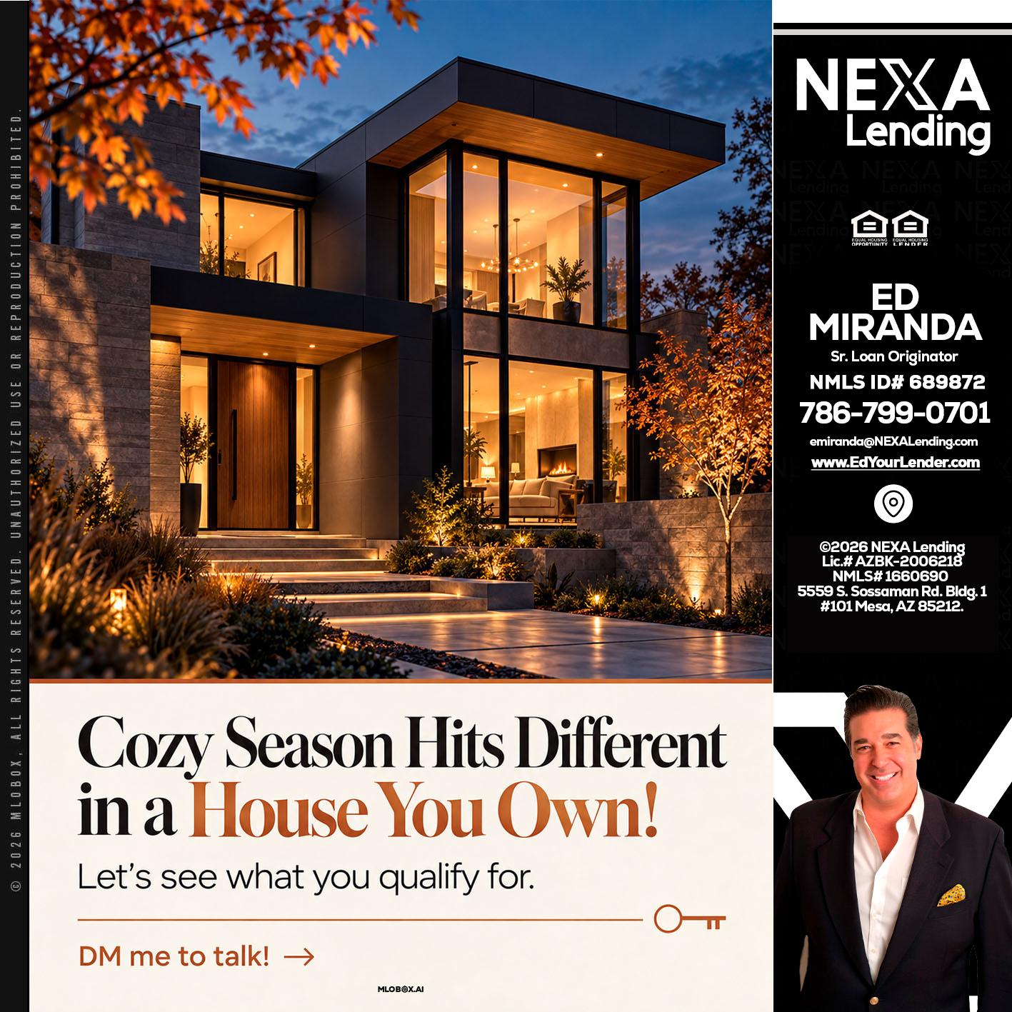 COZY SEASON - Ed Miranda -Senior Loan Originator
